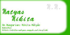 matyas mikita business card