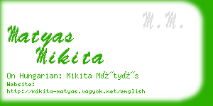 matyas mikita business card